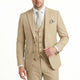 Men's three-piece suit with notch lapel jacket and waistcoat