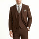 Men's three-piece suit with notch lapel jacket and waistcoat
