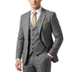 Men's three-piece suit with notch lapel jacket and waistcoat