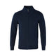Men's zip-up cardigan with mock neck and long sleeves