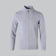 Men's zip-up cardigan with mock neck and long sleeves