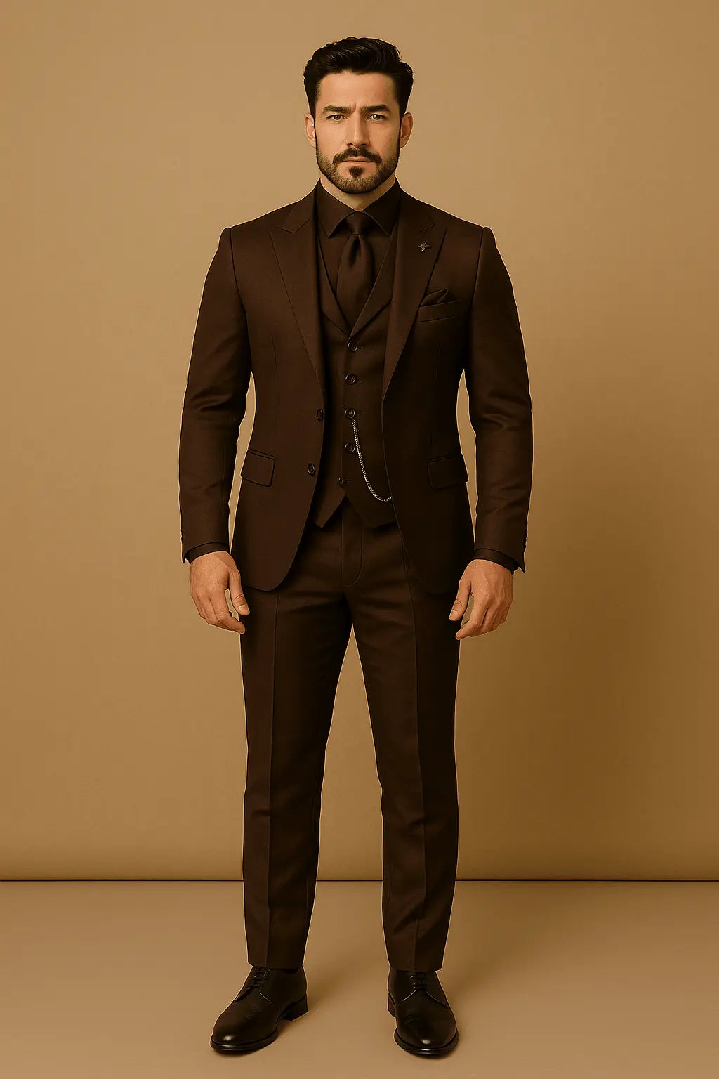 Men's Three-Piece Suit – Slim-Fit Blazer, Waistcoat & Trousers for Weddings & Business 10