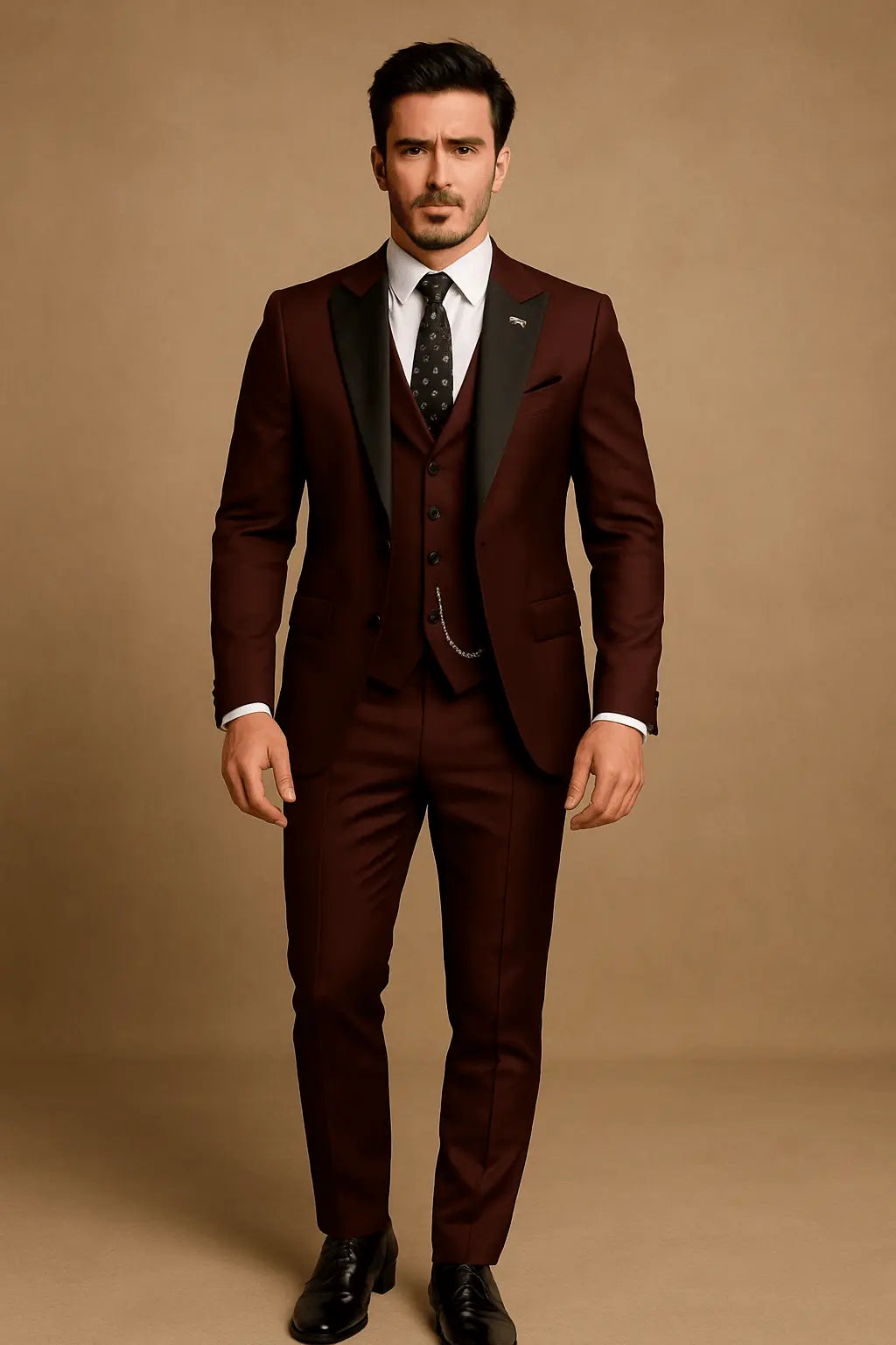 Men's Three-Piece Suit – Slim-Fit Blazer, Waistcoat & Trousers for Weddings & Business 11