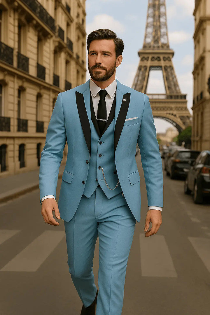 Men's Three-Piece Suit – Slim-Fit Blazer, Waistcoat & Trousers for Weddings & Business 5