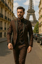 Men's Three-Piece Suit – Slim-Fit Blazer, Waistcoat & Trousers for Weddings & Business 6