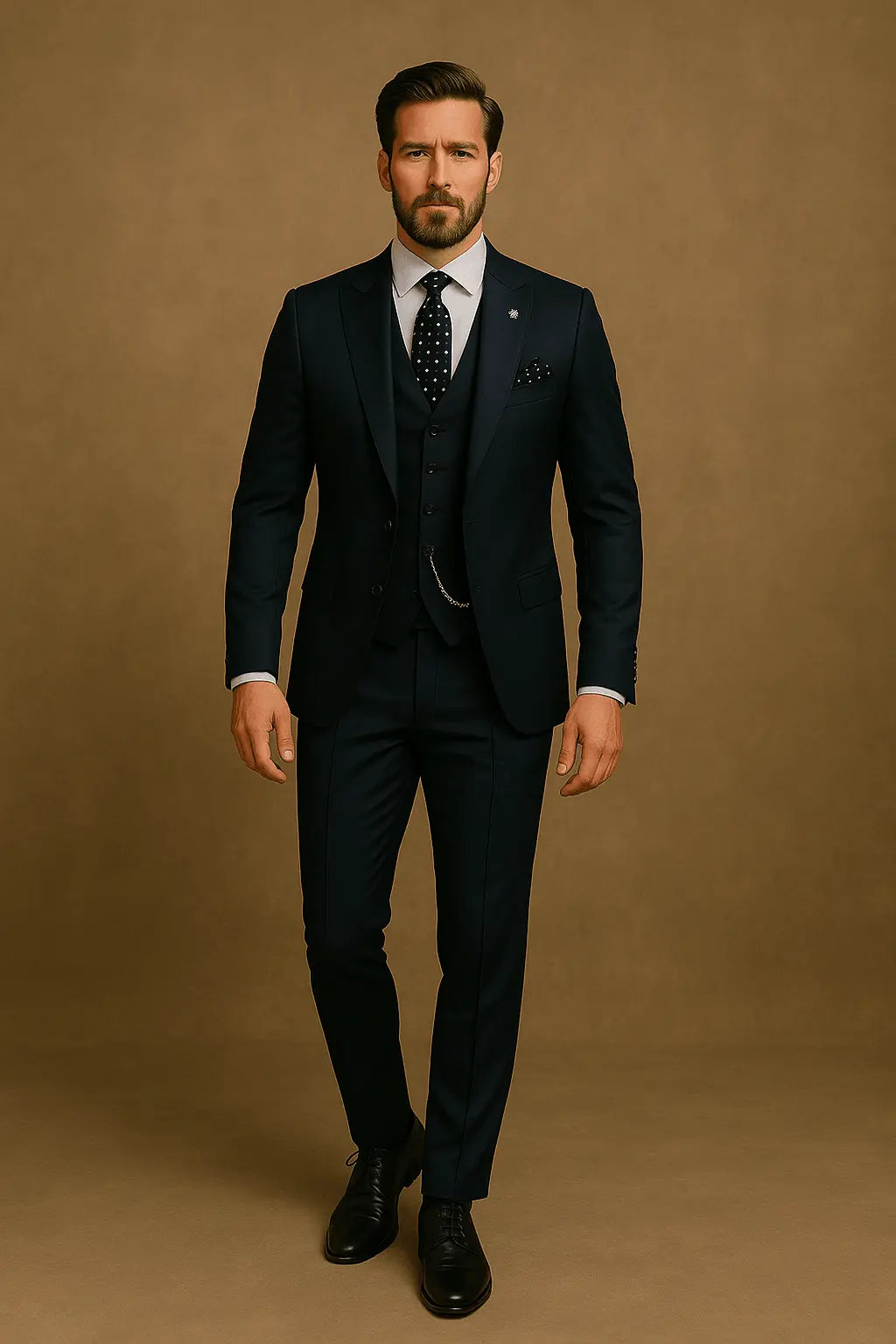 Men's Three-Piece Suit – Slim-Fit Blazer, Waistcoat & Trousers for Weddings & Business 7