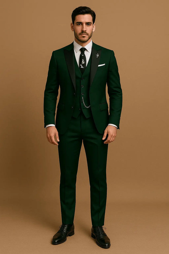 Men's Three-Piece Suit – Slim-Fit Blazer, Waistcoat & Trousers for Weddings & Business 8