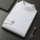 Men's plain turtleneck sweater with long sleeves and ribbed trims
