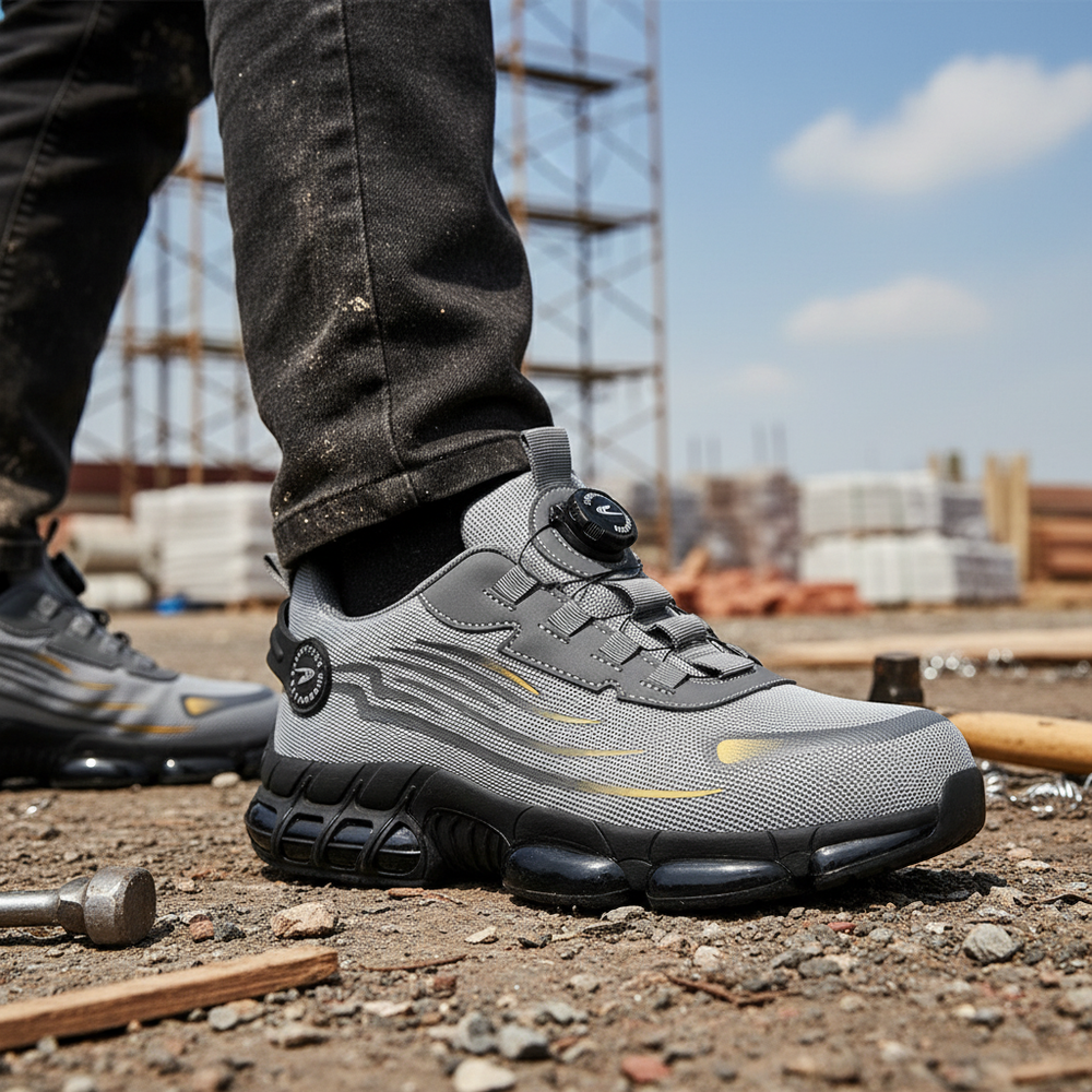 Men's low-top work sneaker with dial fastening