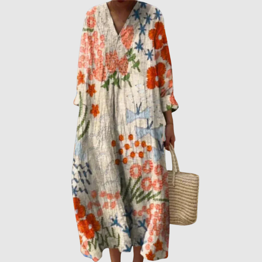 Mira Abstract Midi Dress 0