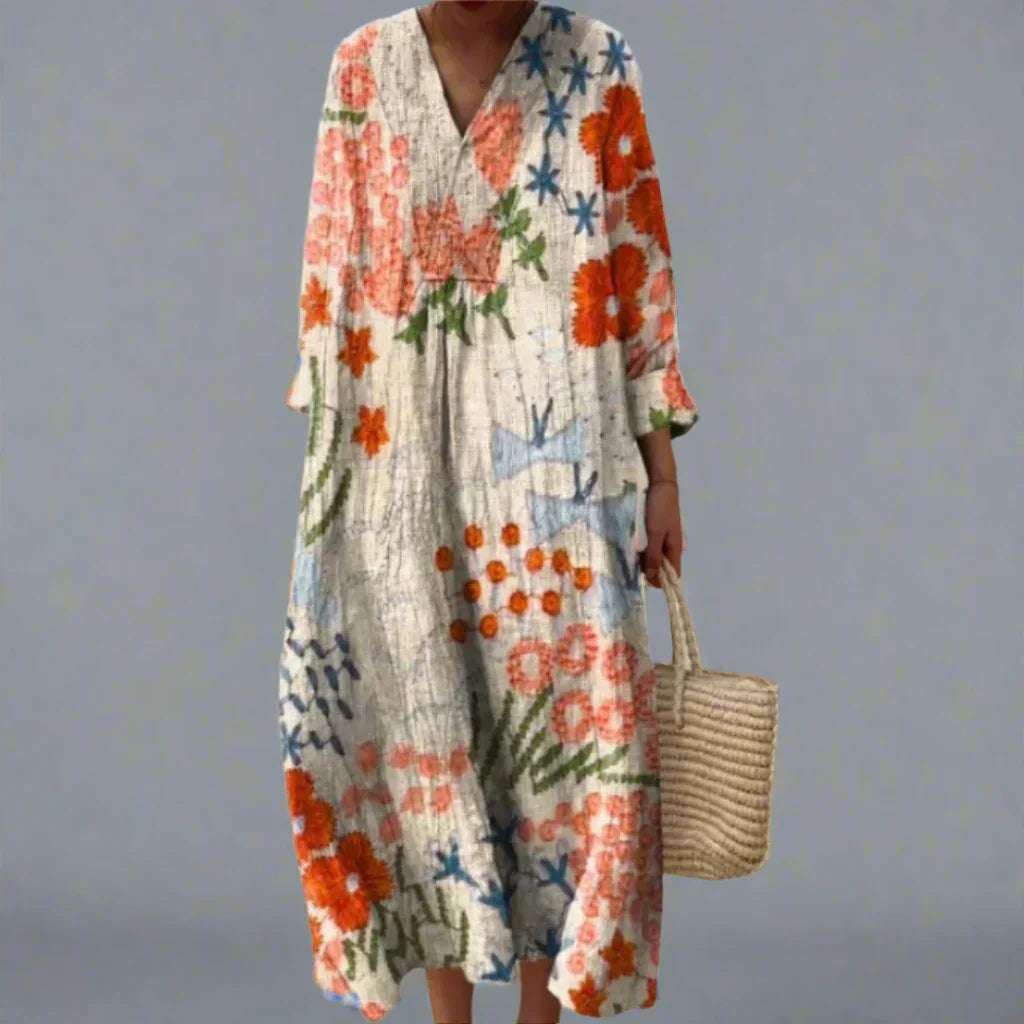 Mira Abstract Midi Dress 1