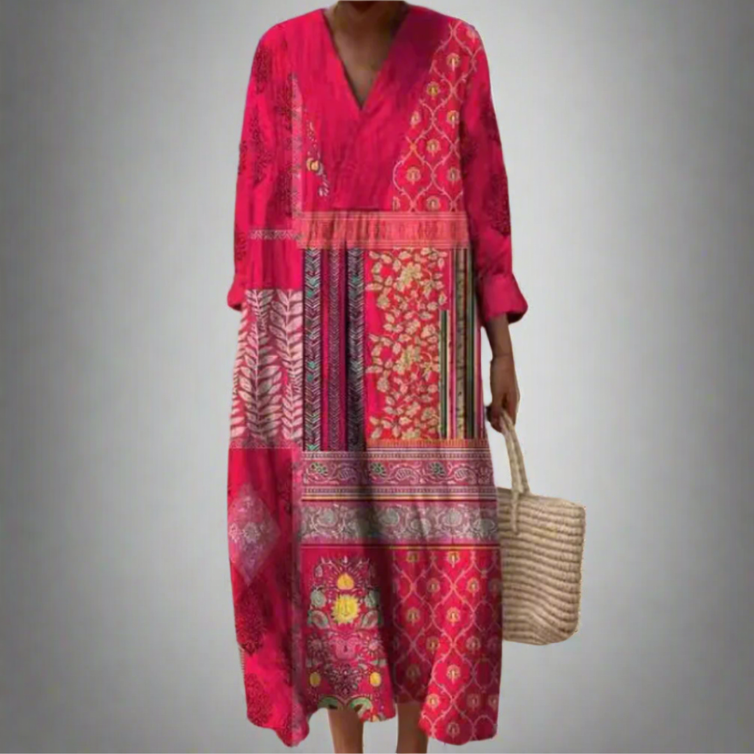 Mira Boho Midi Dress 0