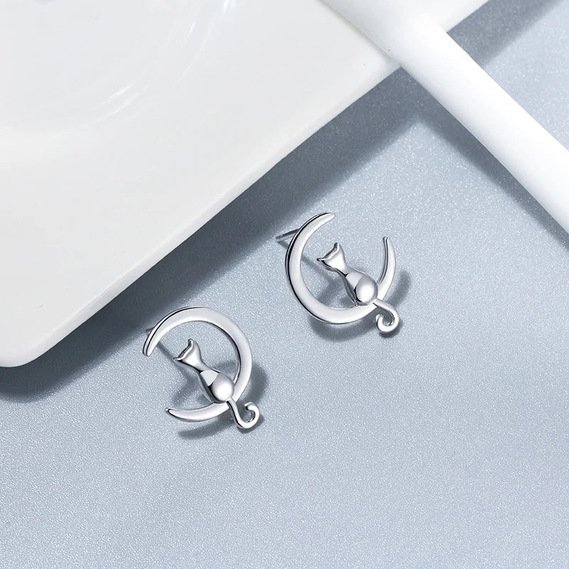 Mira Cat Stud Earrings 0