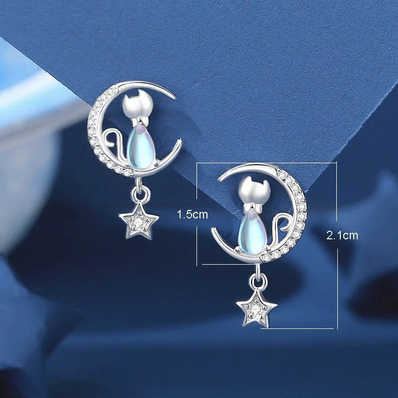 Mira Celestial Cat Earrings 3