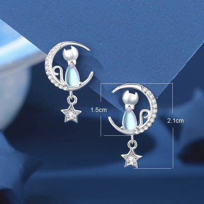Mira Celestial Cat Earrings 3