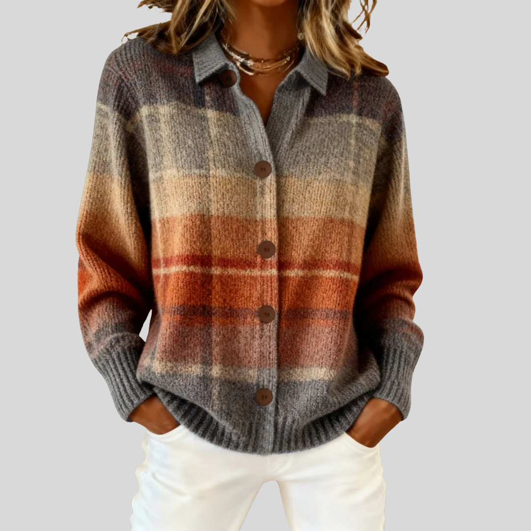 Mira Classic Chequed Cardigan 0
