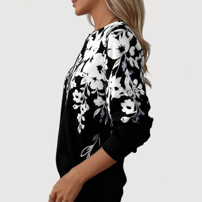 Mira Floral Zip-Neck Top 1