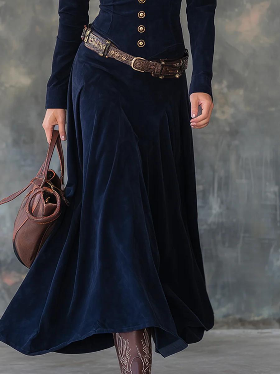 Mira Suede Maxi Dress 1