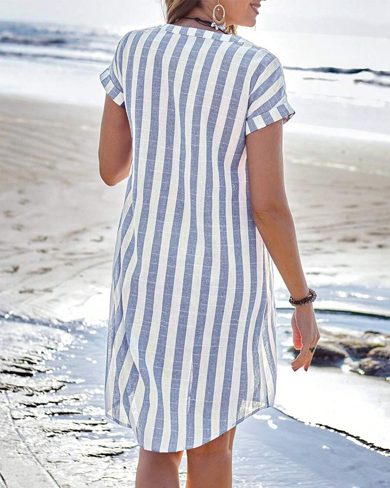 Mira V-Neck Midi Dress 1