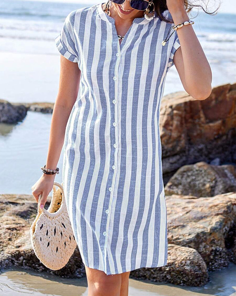 Mira V-Neck Midi Dress 4