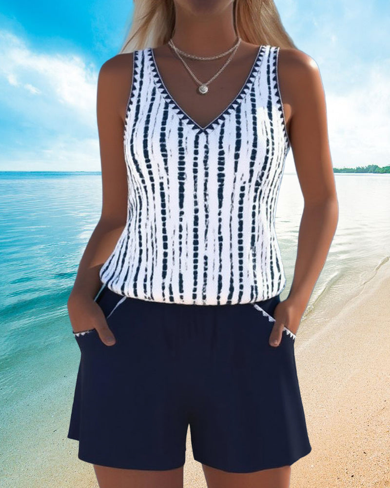 Mira V-Neck Swimsuit Set 3