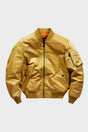 Men's bomber jacket with stand collar, zip front, ribbed trims and sleeve utility pocket