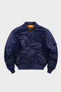 Men's bomber jacket with stand collar, zip front, ribbed trims and sleeve utility pocket