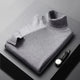 Men's plain turtleneck sweater with ribbed collar and cuffs