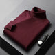 Men's plain turtleneck sweater with ribbed collar and cuffs