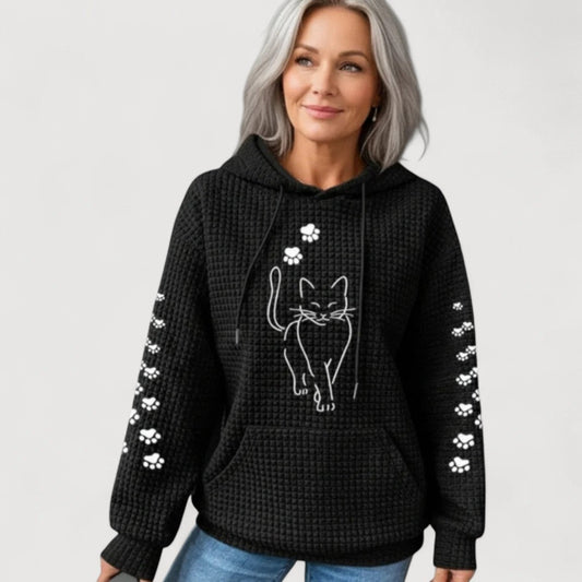 Nina Cat Print Hoodie 0