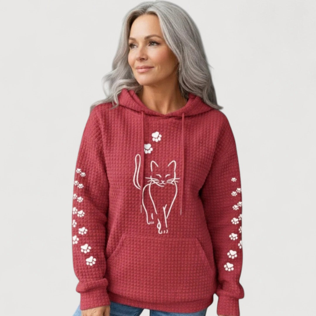 Nina Cat Print Hoodie 1
