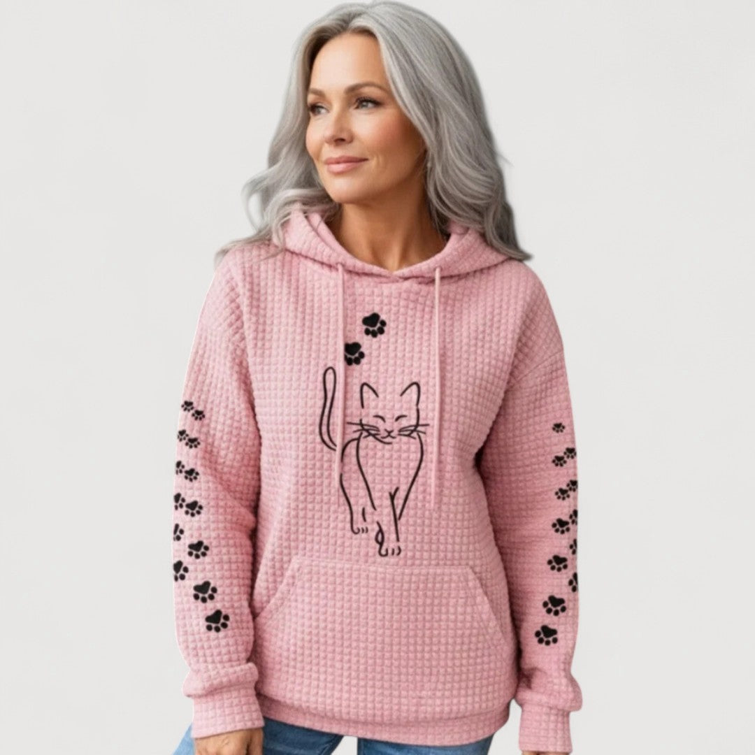 Nina Cat Print Hoodie 2
