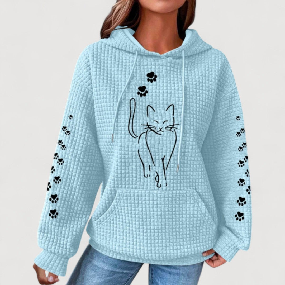 Nina Cat Print Hoodie 4