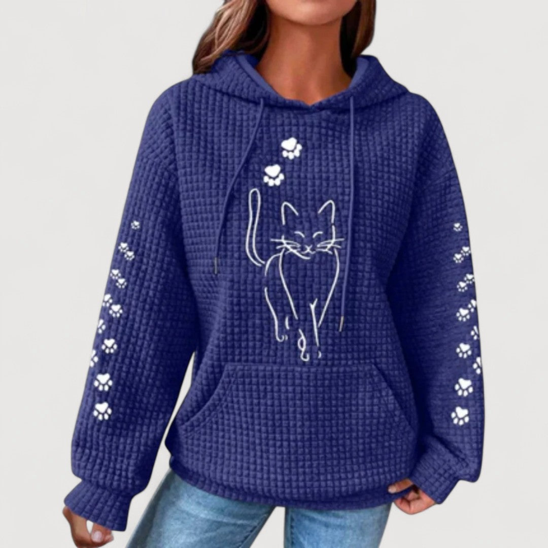 Nina Cat Print Hoodie 5