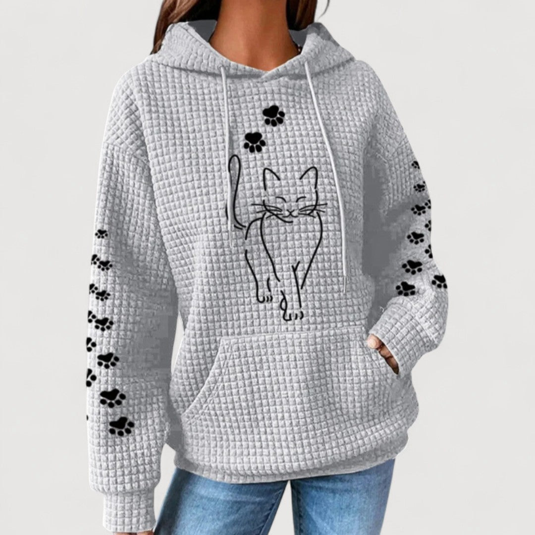 Nina Cat Print Hoodie 6