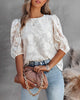 Women's Floral Blouse — Puff-Sleeve Lightweight Versatile Summer Blouse