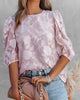 Women's Floral Blouse — Puff-Sleeve Lightweight Versatile Summer Blouse