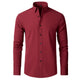 Men's slim-fit long-sleeve button-down shirt