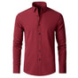 Men's slim-fit long-sleeve button-down shirt