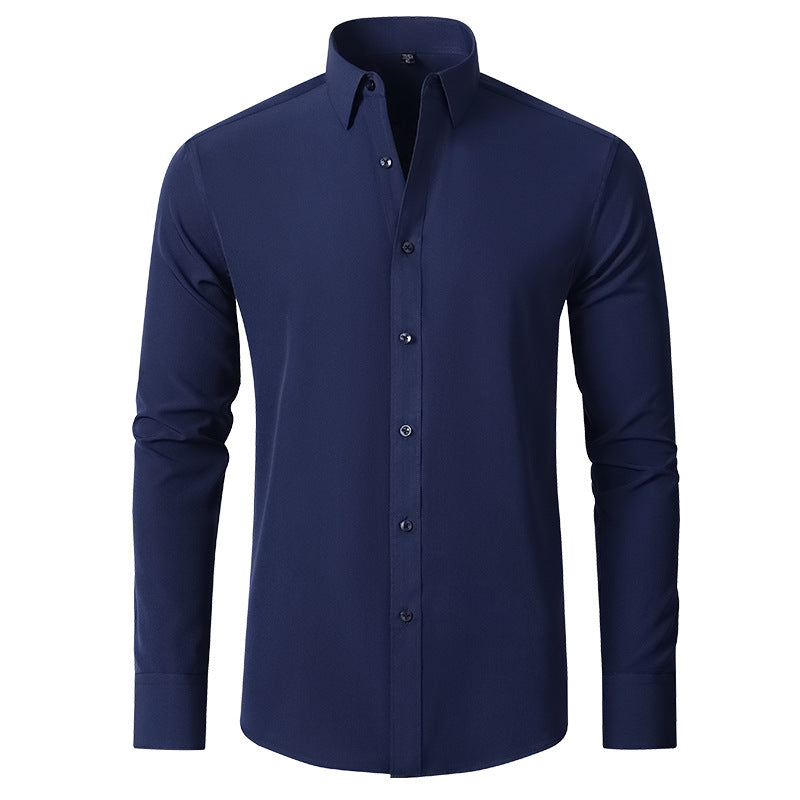 Men's slim-fit long-sleeve button-down shirt