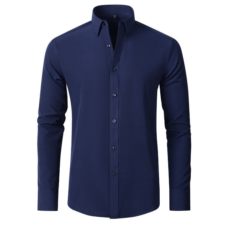 Men's slim-fit long-sleeve button-down shirt
