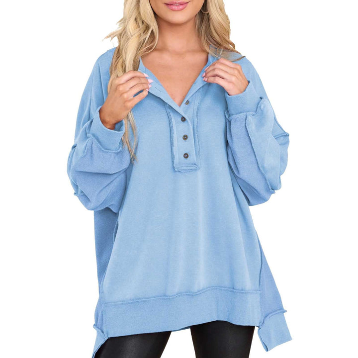Women's multicolour striped half-zip sweatshirt