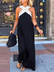 Women's Crossed-Neck Dress — Off-Shoulder Soft Woven Loose Summer Dress