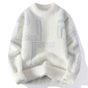 Unisex crew neck sweater with long sleeves and ribbed trims