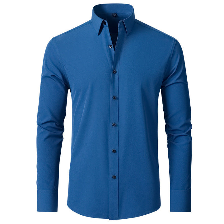 Men's slim-fit long-sleeve button-down shirt