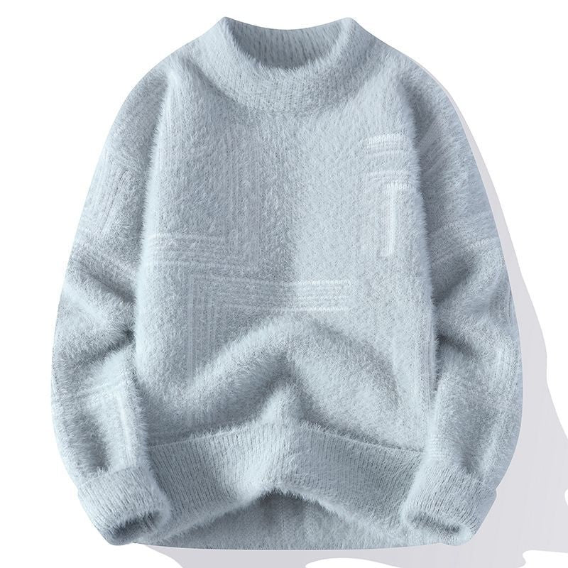 Unisex crew neck sweater with long sleeves and ribbed trims