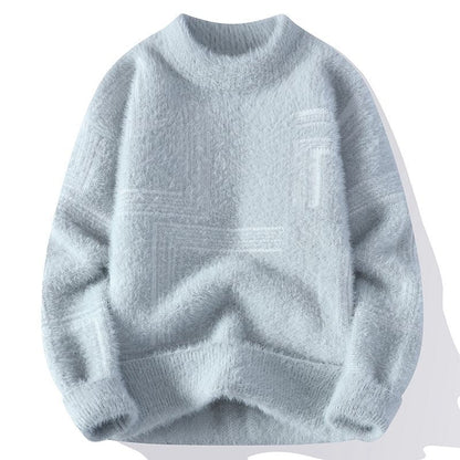 Unisex crew neck sweater with long sleeves and ribbed trims
