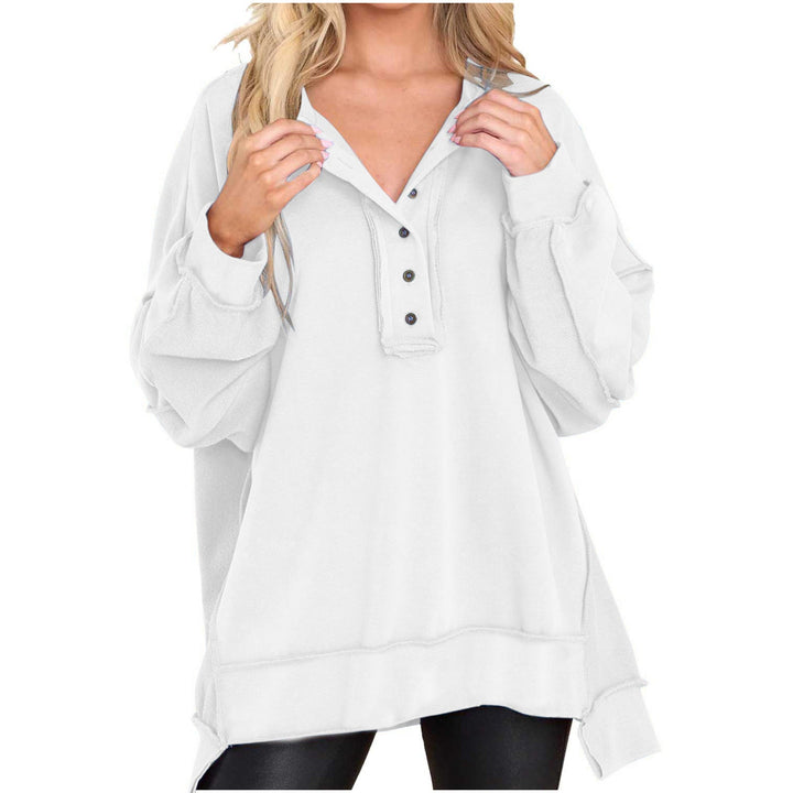 Women's multicolour striped half-zip sweatshirt