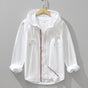 Men's hooded zip shirt jacket with chest pocket