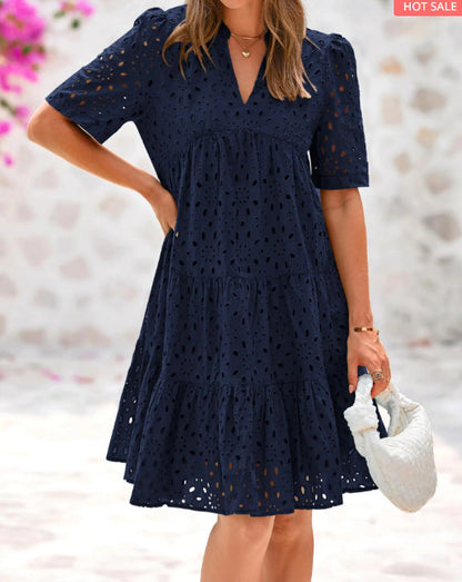 Estelle - Lace Ruffle Dress